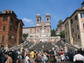 Les escaliers de la piazza di Spagna